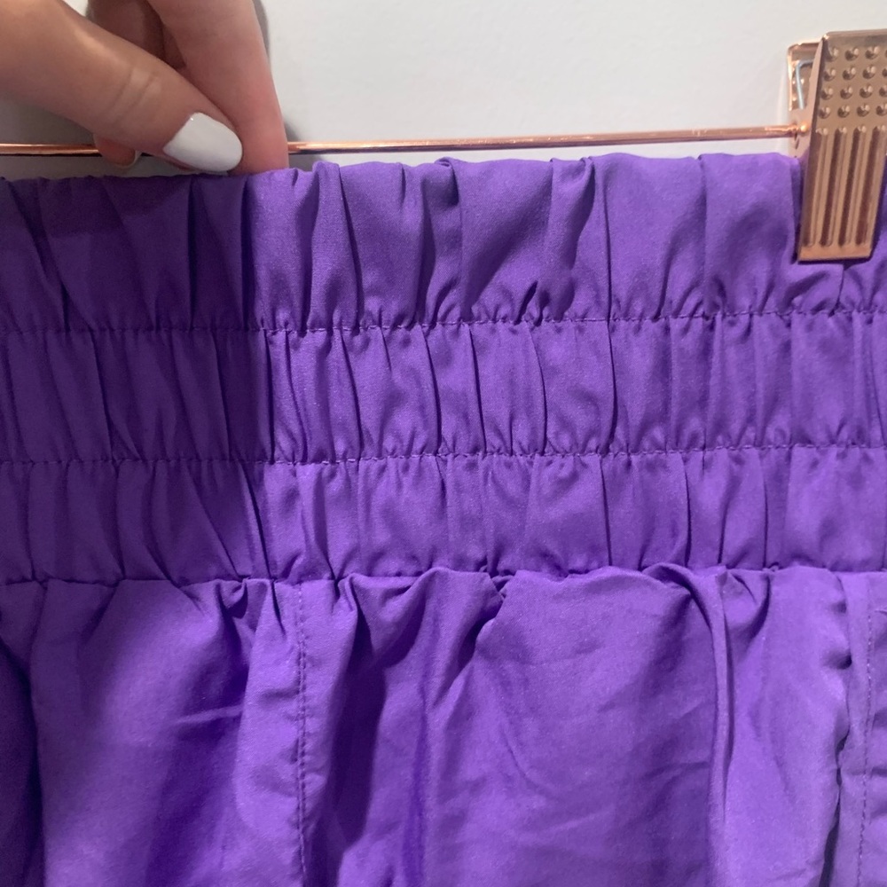 Women’s High Waisted Purple Running Shorts - Picture 4 of 6